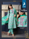 Pragya By Kaya Cotton Printed Plus Size Kurti With Bottom Dupatta Wholesale Price In Surat